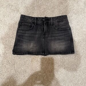 Hollister Washed Black Mini Skirt